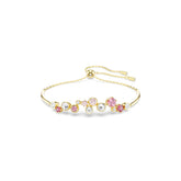 Constella bracelet, Mixed cuts, Multicolored, Gold-tone plated